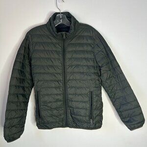Military Green Armani Fitted Puffer Jacket